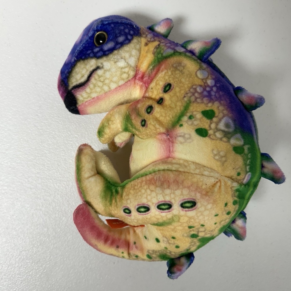 Wild Republic Multicolor Stegosaurus Baby Plush 8" Dinosaur Cuddly Toy